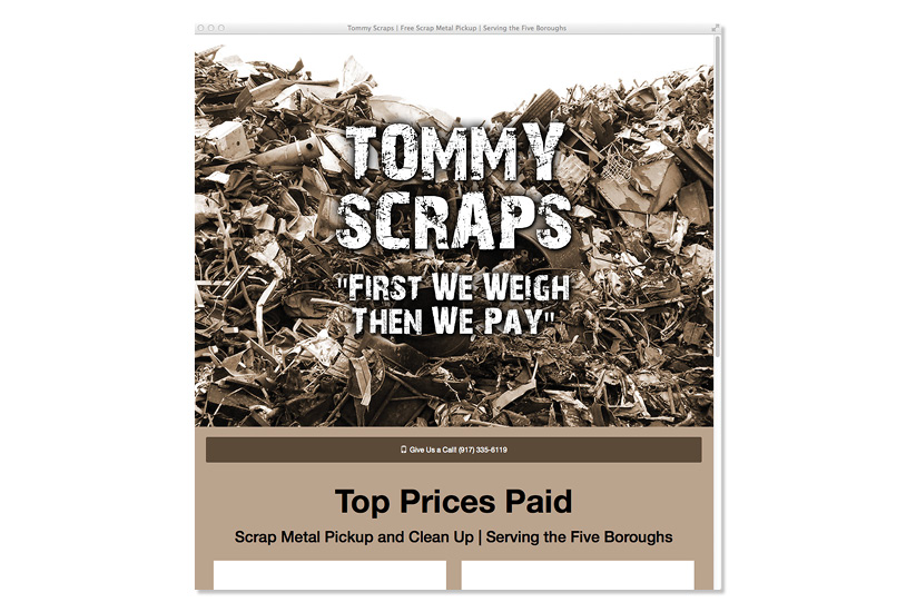 Tommy Scraps Website